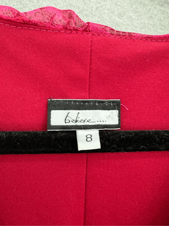 Believe Womens Pink Floral Lace Sleeveless Y2K Slip Dress Size 8 - Image 4 of 4