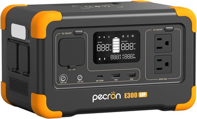 Pecron Portable Power Station E300LFP, 288Wh Solar Generator, 2 up to 600W AC Ou