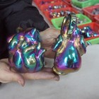 10LB 5Pcs Rainbow Aqua Aura Jasper Crystal Pikachu Fox Elephant Titanium Coating — photo 7