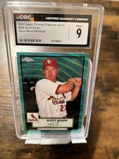 2021 Topps Chrome Platinum Anniversary Aqua Wave Refractor Scott Rolen #545