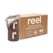 Reel Premium 3-Ply Bamboo Toilet Paper - 48 Rolls, 300 Sheets per Roll