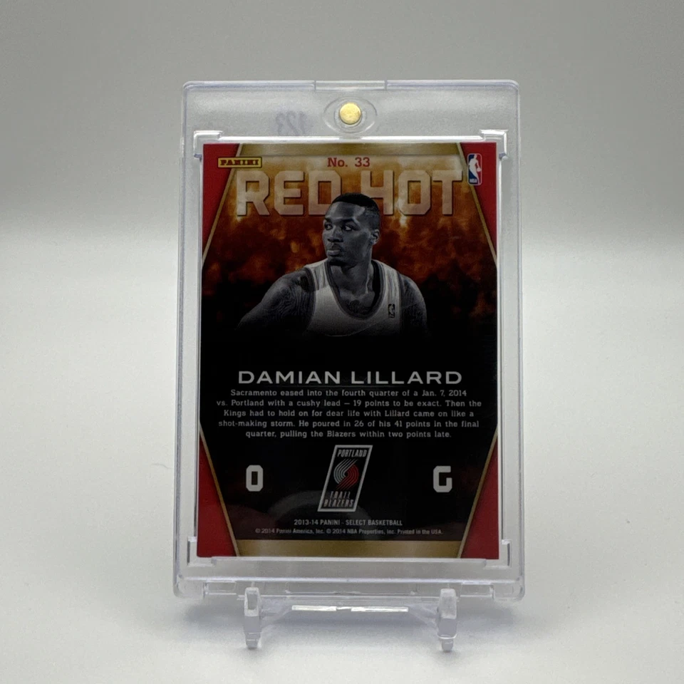 2013-14 Select Red Hot #33 Damian Lillard Silver Holo COLOR MATCH 🔥🔥🔥 Foto 2 de 2
