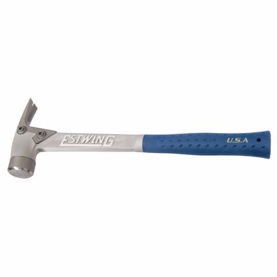 EstWing ALBLM 14 oz AL-Pro Aluminum Claw Hammer Milled Face Blue Grip