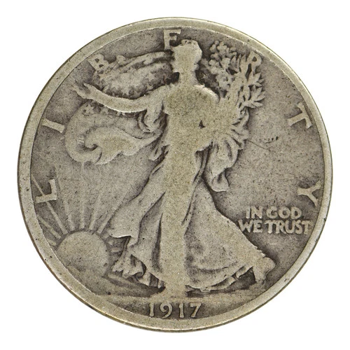 1917 Walking Liberty Half Dollar Very Good Condition