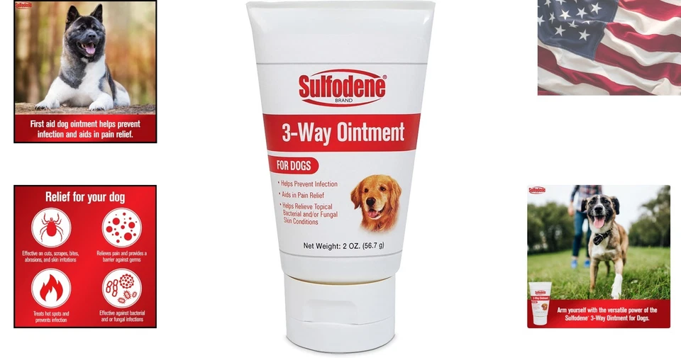 Ungüento de sulfodeno para perros de 2 oz - Cuidado versátil para cortes, rasguños, mordeduras y lesiones Foto 2 de 4