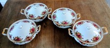 Royal Albert Old Country Roses Vedge Tureens x 4