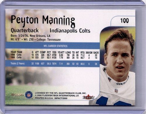 2000 Impact #100 Peyton Manning - Bild 2 von 2