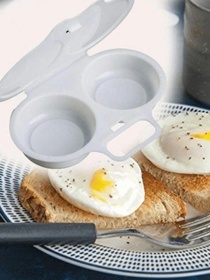Mikrowelle Eierpochierer Küche Dampfmaschine Herd 2 Eier Pochieren Frühstück Küche.