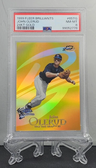 John Olerud 1999 Fleer Brilliants 24-KARART GOLD 18/24 PSA 8 RARE