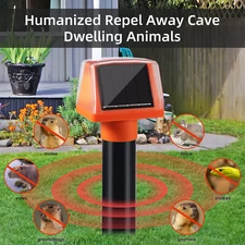 4 Pack Orange Animal Repeller – Ultrasonic Outdoor Pest & Rodent Control Device