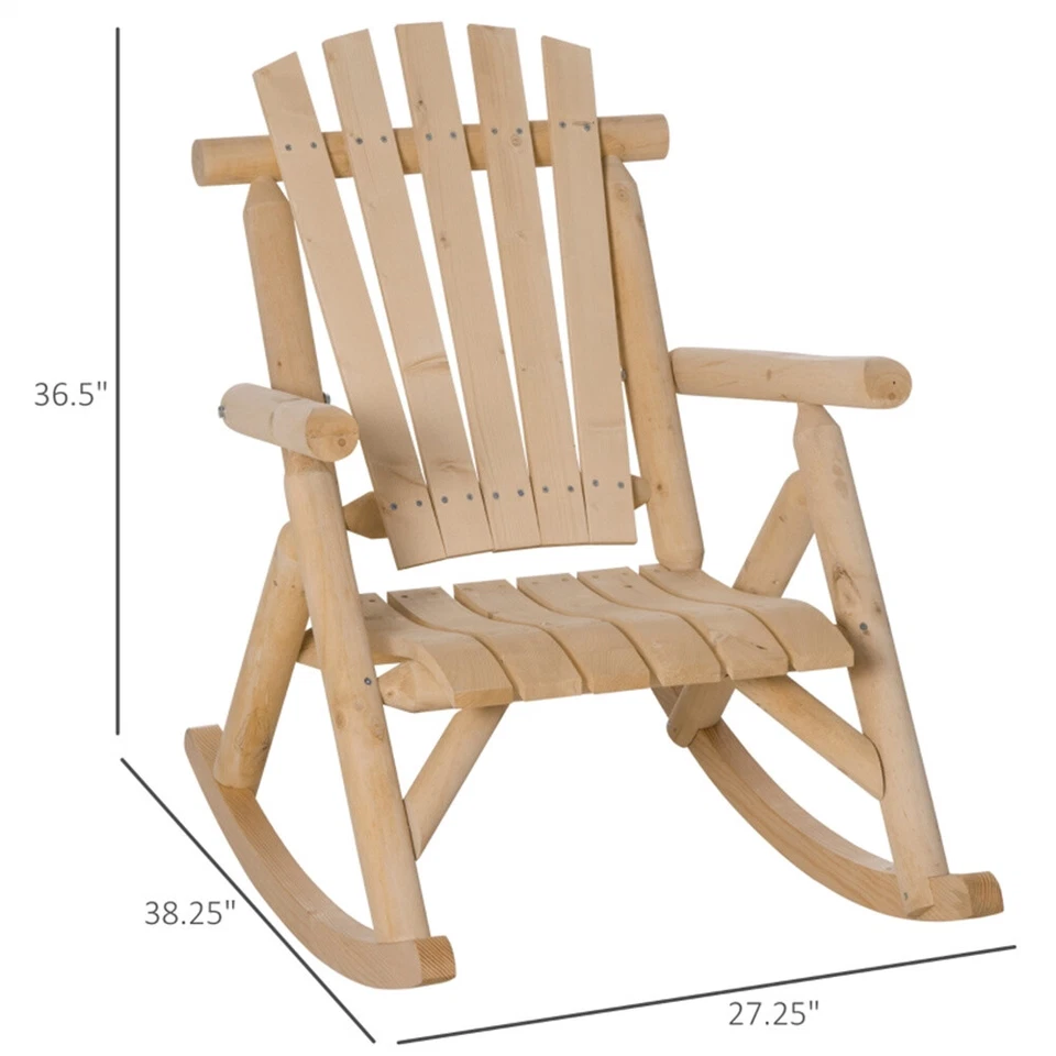 Garden Chair Adirondack Rocking Chair - Image 2 of 4