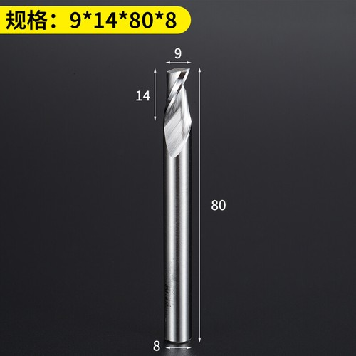 8/10mm HSS/Carbide Single Flute Coated Spiral Router Bit End Mill For Aluminium - Picture 25 of 47
