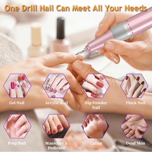 New Pro 45000RPM Nail Drill Machine Portable Manicure Pedicure Rechargeable BK60 - Picture 22 of 25