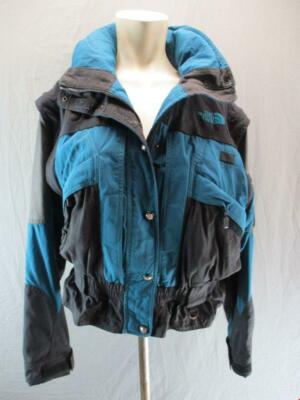 The North Face Size 12 Womens Blue Full Zip Windproof Hooded Ski