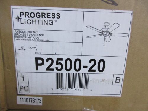 Progress Lighting AirPro 42 in. Indoor Antique Bronze Ceiling Fan for Great Room - Picture 3 of 5
