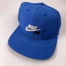 Nike SB Skateboarding blue hat white swoosh with flaws