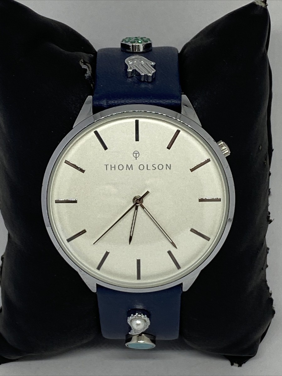 Thom Olson CBT033 Unisex Blue Leather Analog Dial Quartz