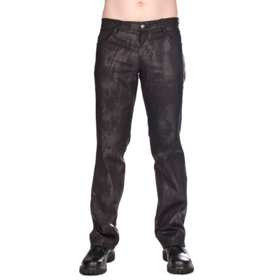 Aderlass Gothic Goth Punk Jeans Hose - Art Denim Batik Print
