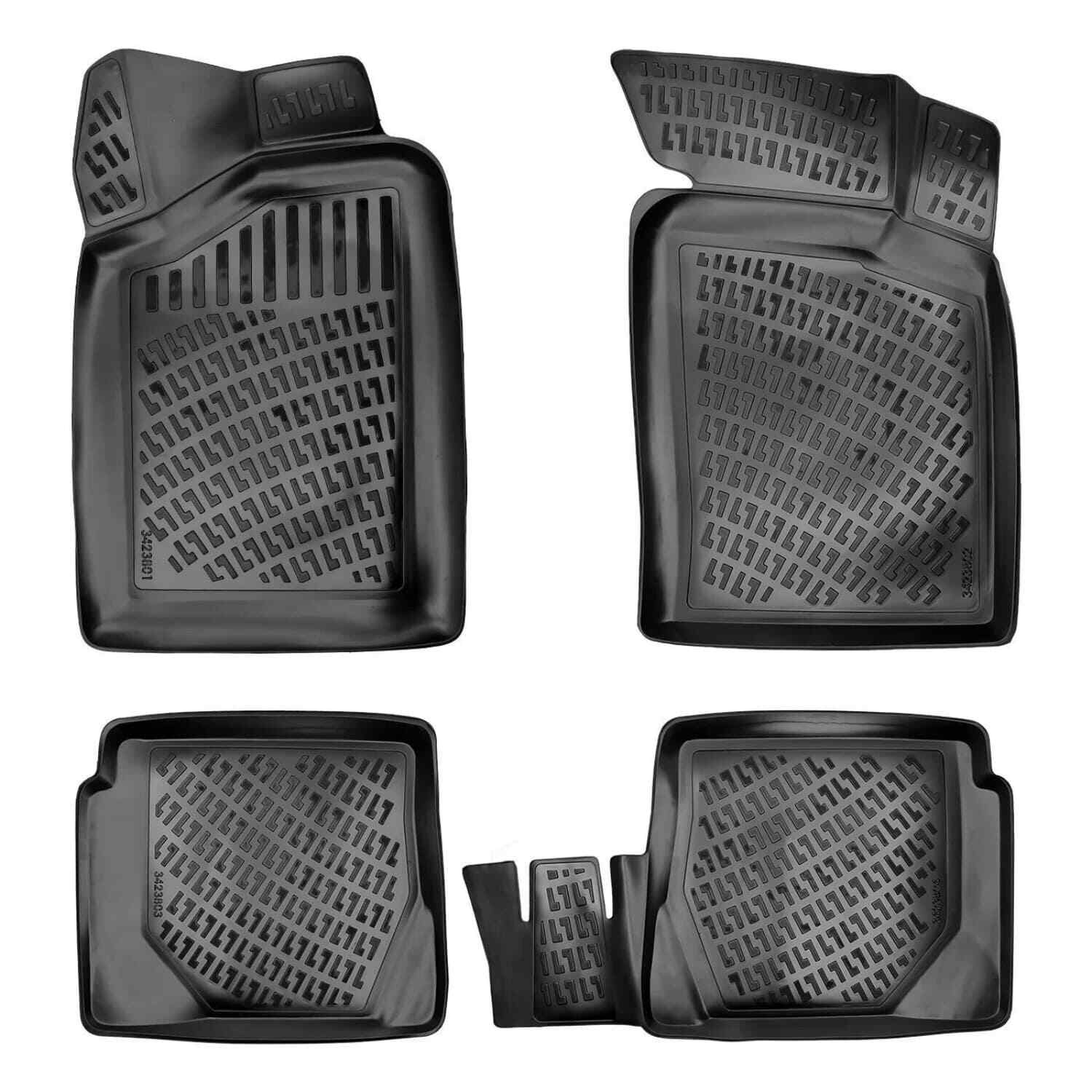 Tapis de sol élégance noire pour Renault Megane 1995-2001 finition sur mesure