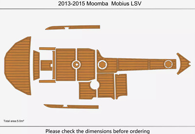 2013 Moomba Mobius LSV Swim Platform Cockpit Pads Boat EVA Foam Teak Deck Floor-