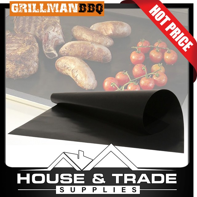 Grillman BBQ Hot Plate Liner 40x50cm Reusable Scratch Resistant 100473