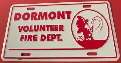Dormont Volunteer Fire Department Booster License Plate Pittsburgh Pennsylvania