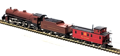Marklin Z 8882 Pennsylvania RR Steam Locomotive & Caboose