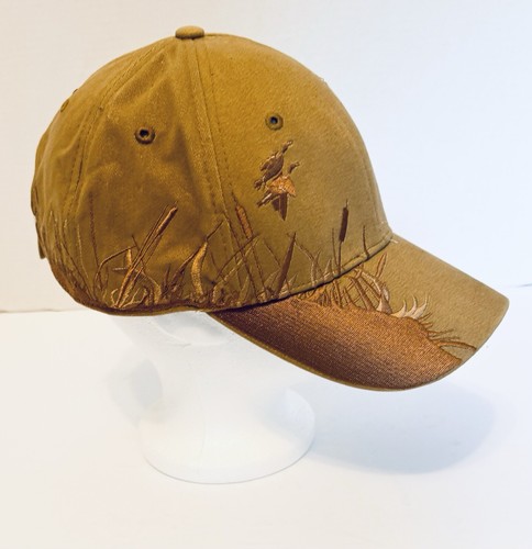 Wildlife Series Dri Duck Tan Color Embroidered Two Duck Flying Trucker Ball Hat - Picture 4 of 18