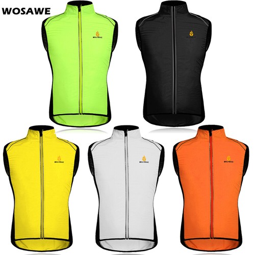 Gilet ciclismo antivento Hi-Viz MTB Bici Gilet Leggero Giacca senza maniche  Tops | eBay