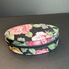 Black Floral Travel Jewelry Case