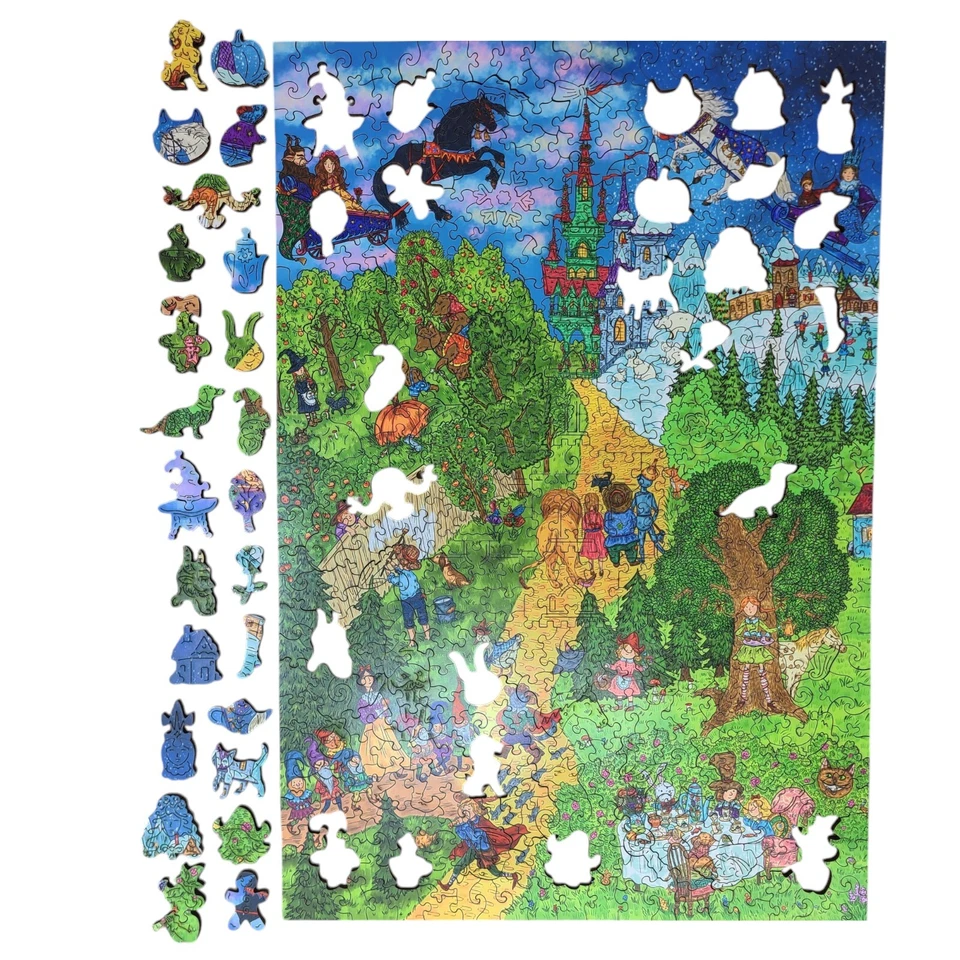 Wooden Jigsaw Puzzle for Adults by FoxSmartBox - 500 Pieces - Fairy Tale Trail - Image 2 of 4