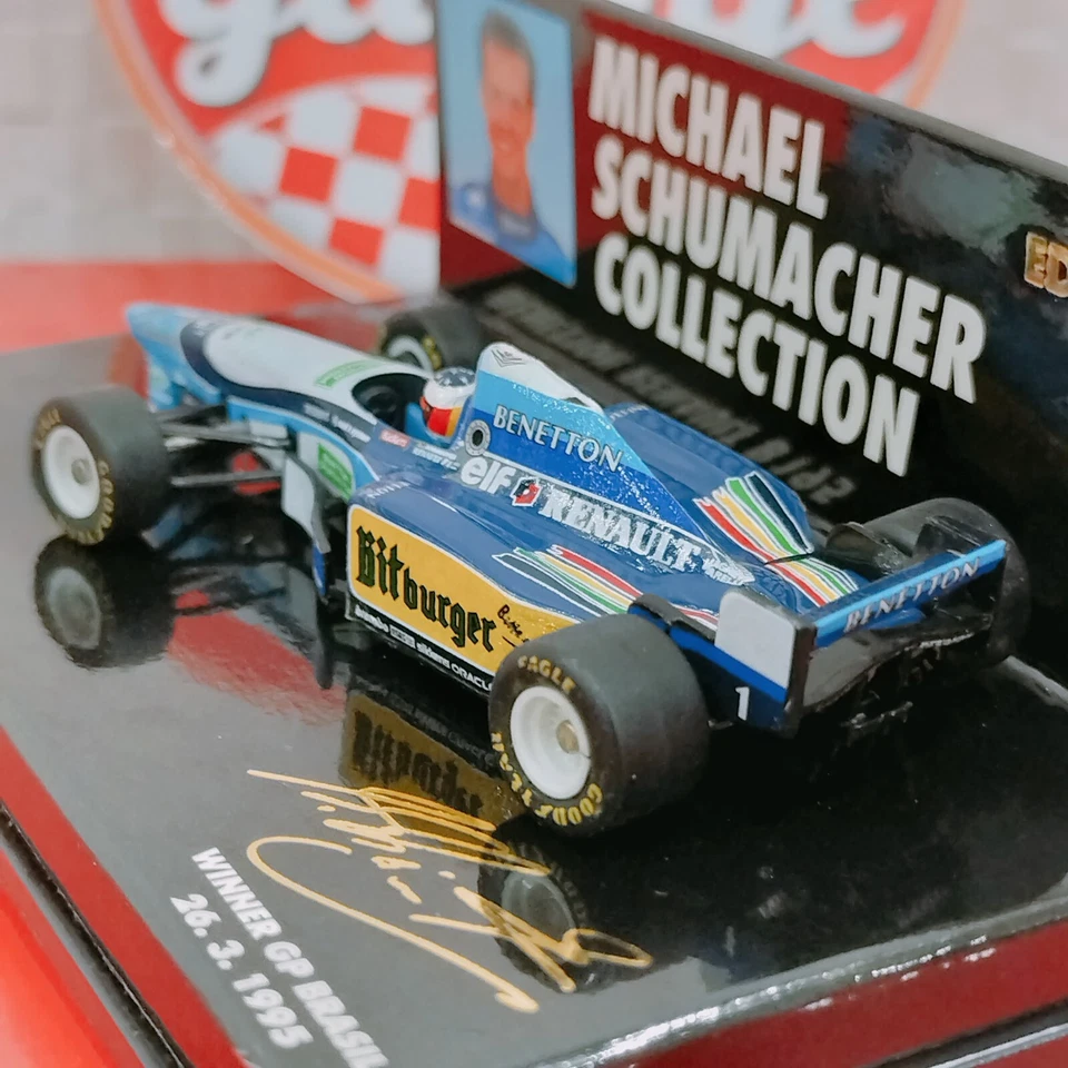 MINICHAMPS PMA 1/64 Michael Schumacher Benetton Renault B195 Brazil GP 510956401 - Image 2 of 4