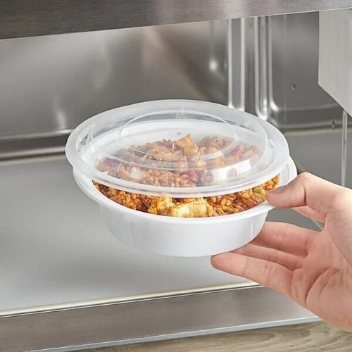 150 Stück 6" Runde Brotdosen Kunststoff Mahlzeit Vorbereitung Lebensmittel Aufbewahrung Behälter mit Deckel - Bild 3 von 9