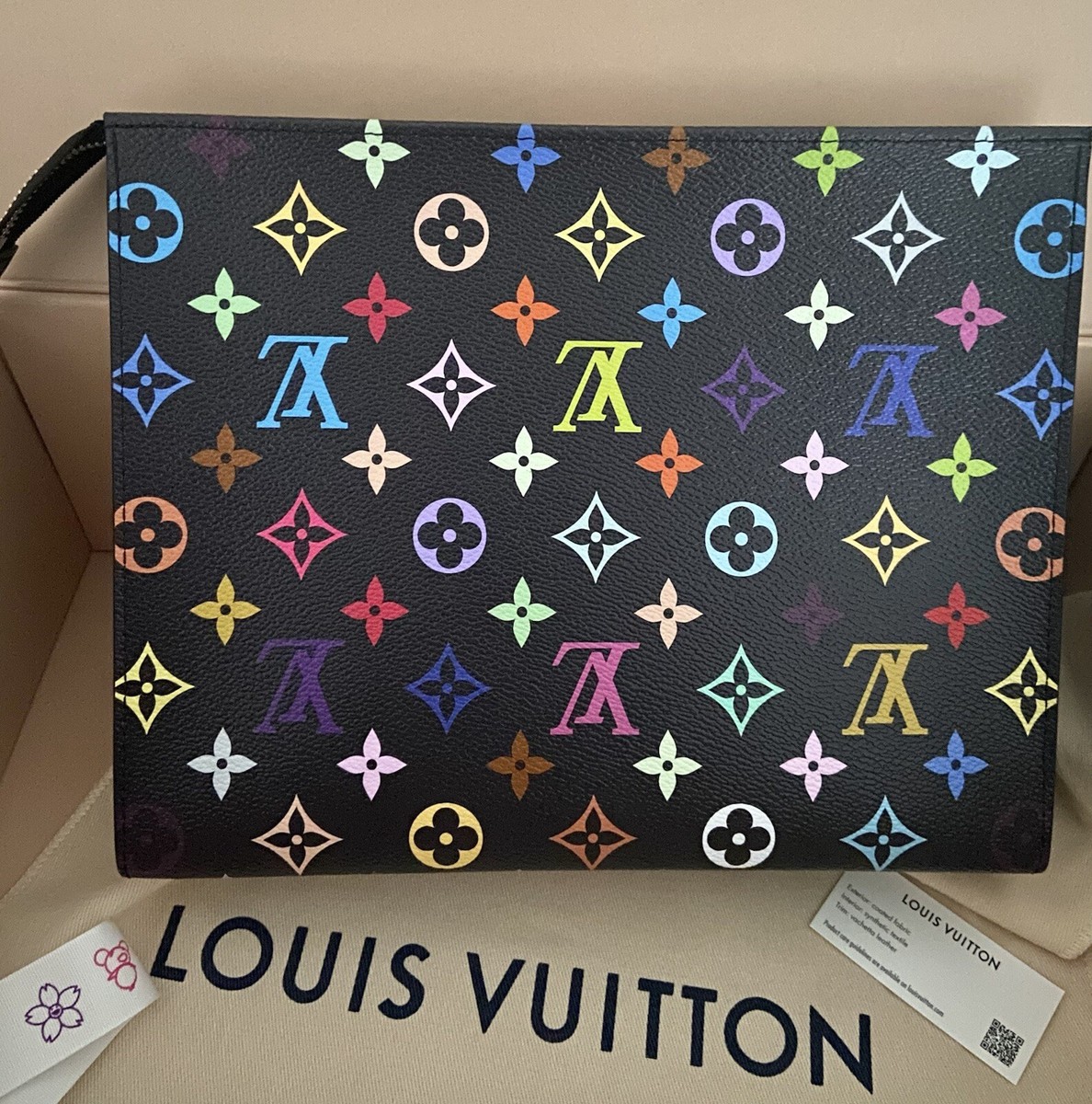 【ステッカーがお洒落♪】Louis Vuitton トイレタリー ポーチ Louis Vuitton x Murakami Toiletry Pouch - Limited Edition | eBay