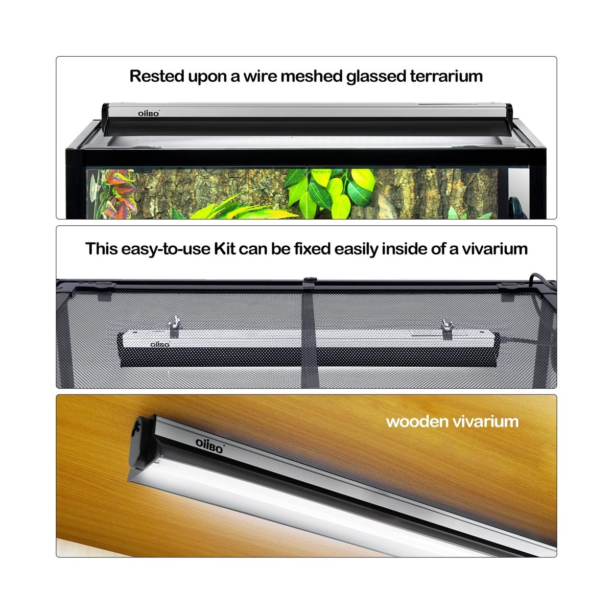 For Reptiles Watch OIIBO T5 HO UVB Reptile Light Fixture With