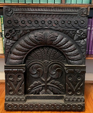 Années 1600 - ÉLÉMENT ARCHITECTURAL PORTE ARMOIRE BOIS CHÊNE SCULPTÉ MAIN GOTHIQUE, 18"x23"