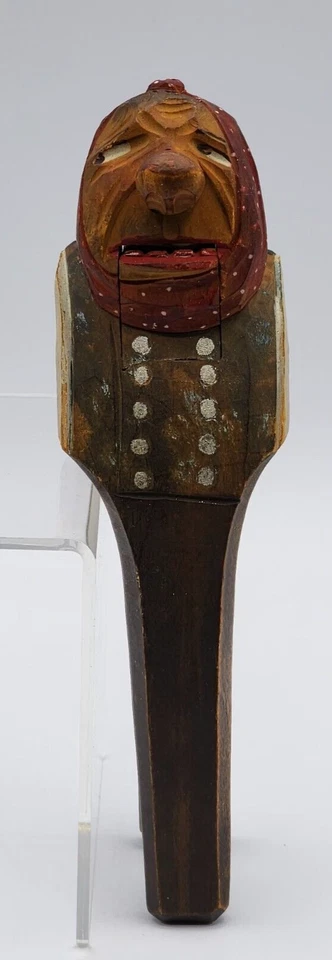 Black Forest Anri French Swiss Man w/ Toothache or Earache Nutcracker 8" Long - Image 2 of 4