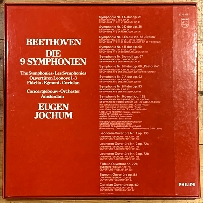 Beethoven Complete 9 Symphonies &Overtures EUGEN JOCHUM Philips 9