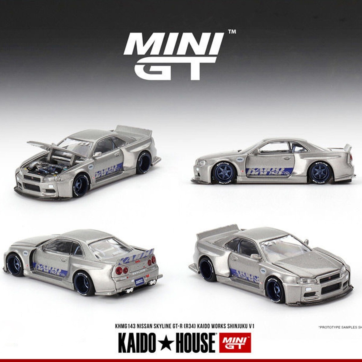 ミニカー KAIDO HOUSE Nissan Skyline R34 Kaido House x Mini GT 1:64 NISSAN SKYLINE GT-R(R34) Diecast