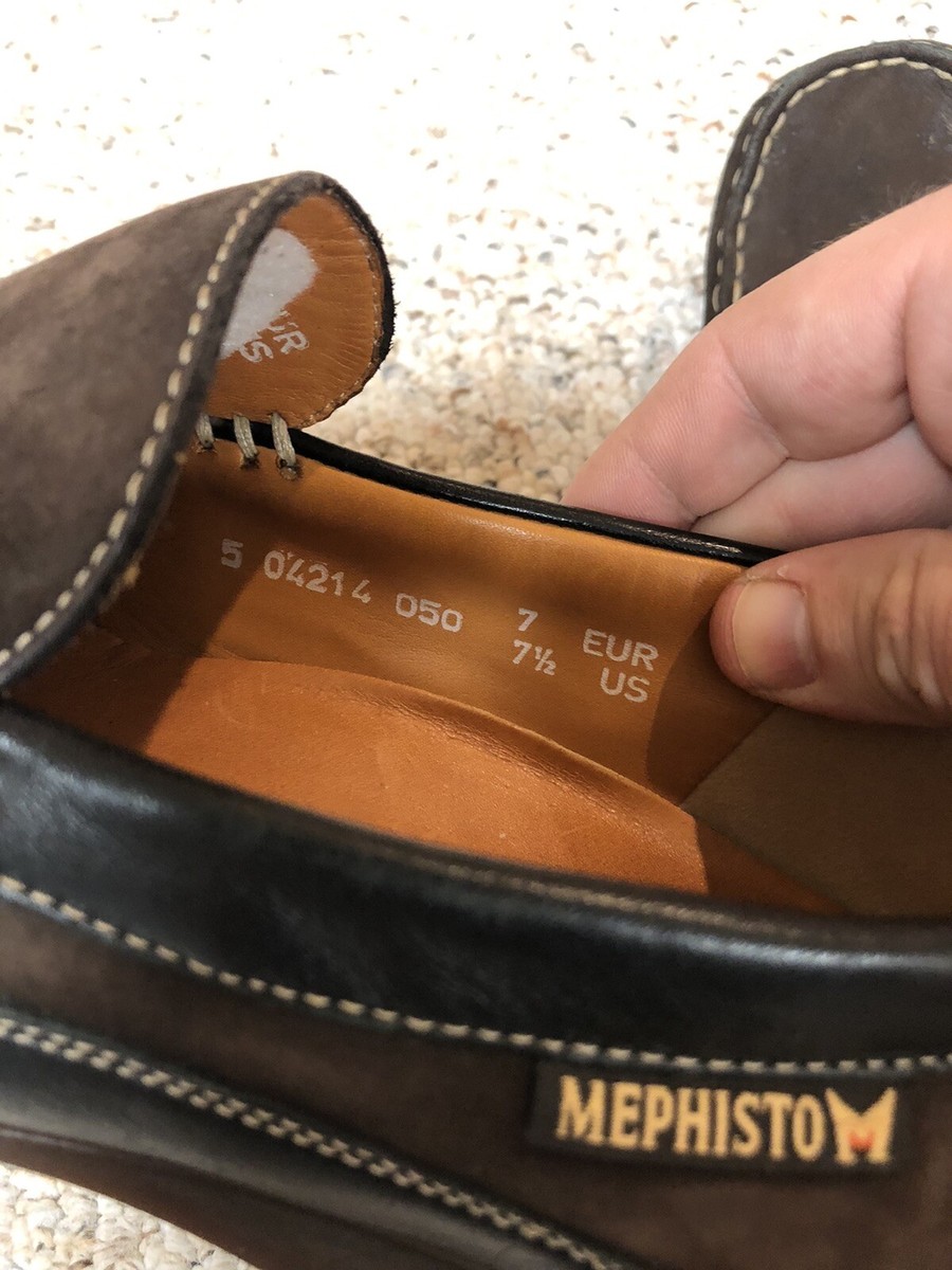 Mephisto Cool-Air Baduard Men 7.5 Blac Brown Leather Slip-On Loafers Dress Shoes Amazon.com | Mephisto Men main image 3