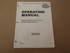Caterpillar 7X2000 3176 Functions Service Program Module Operating Manual