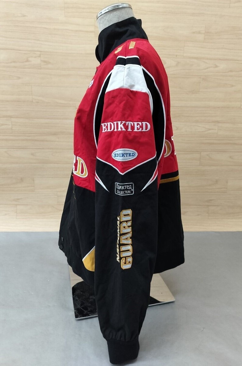 Edikted Oversized Racing Style Jacket Red/Black/White Size