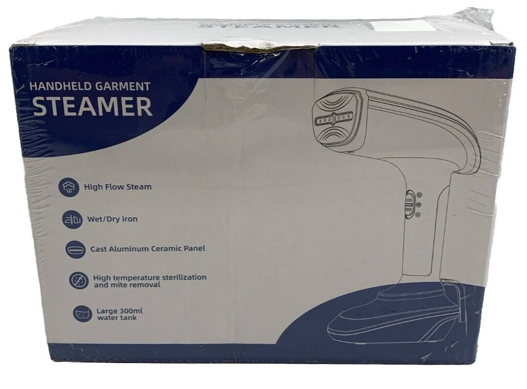 Handheld Garment Steamer High Flow Steam Wet/Dry Iron Large 300ml Water Tank
Opens in a new window o