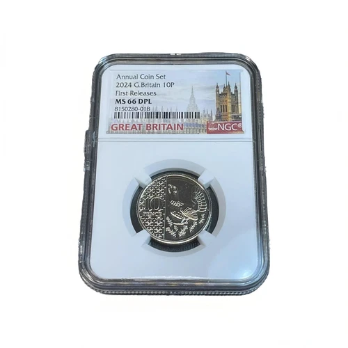 2024 GREAT BRITAIN 10P UNC NGC MS66 DPL CAPERCAILLE 10 PENCE FIRST RELEASES