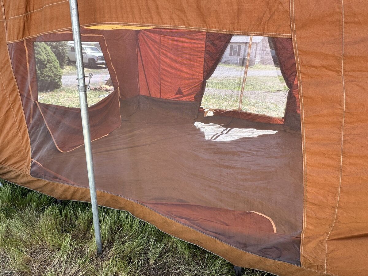 Very Rare Vintage Camel Mfg. Co. 10' X 14' Canvas Tent Type Very Rare Vintage Camel Mfg. Co. 10' X 14' Canvas Tent Type