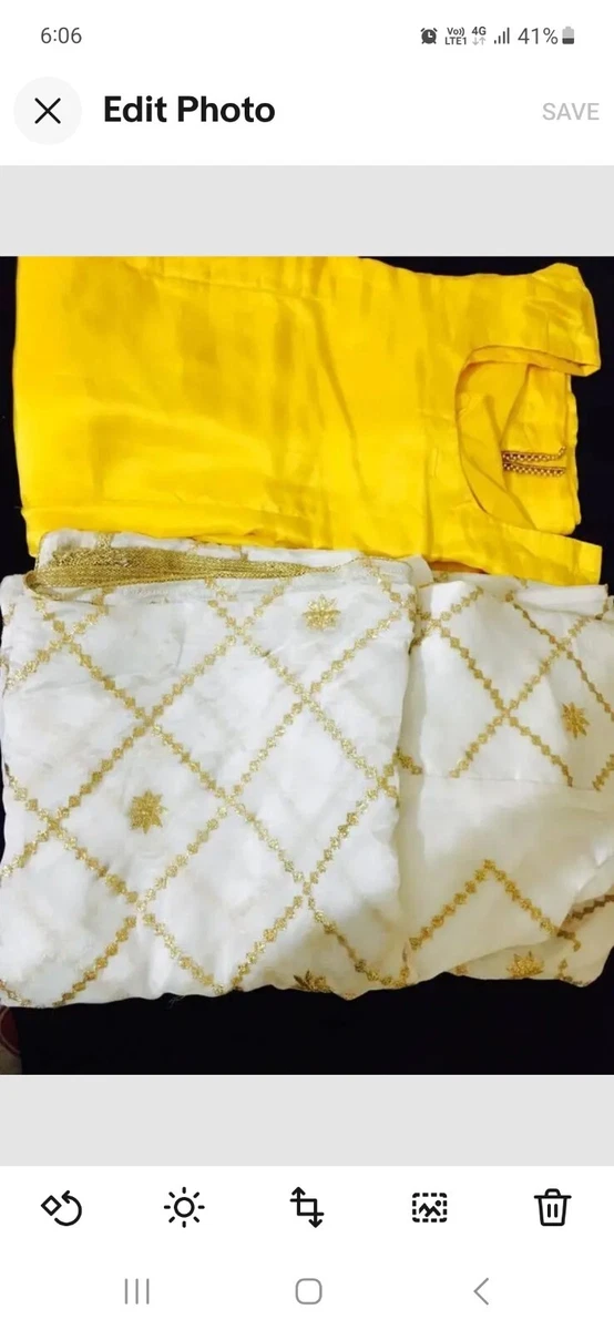 Art Silk Designer Yellow salwar Suit with Heavy Dupatta | IndiAttire