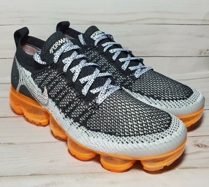 Nike Air Vapormax Flyknit 2 Safari White Black Orange Size 8 942842-106 | eBay