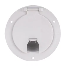 RV Camper Power Cord Hatch/ Cover White Sun Fade Protected | Made in America