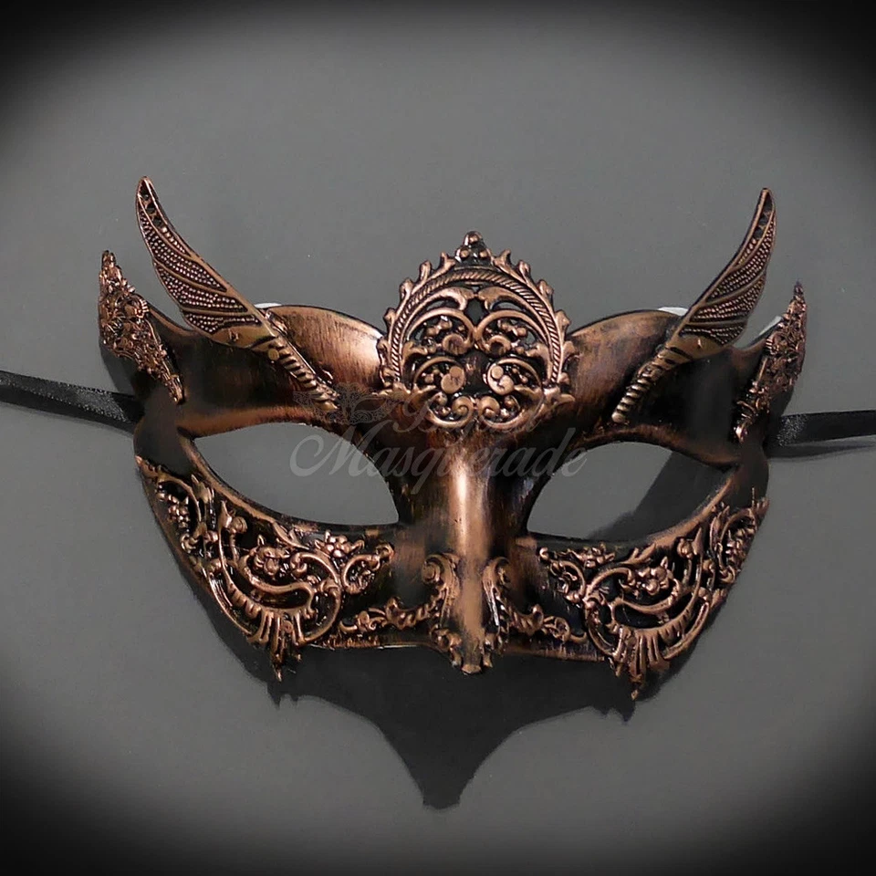 Couples Masquerade Mask, His & Hers Set, Couple Rose Gold M31000, M31131 - Image 3 of 4