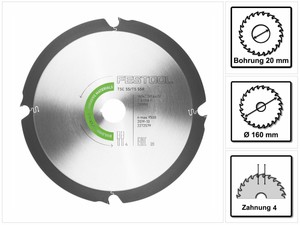 Festool Lame De Scie Diamant 160 X 2 2 X Dia4 Pour Ts 55 R Et Tsc 55 1910 Ebay